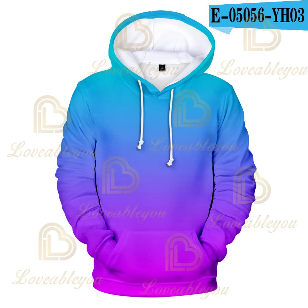

Oversized Color Sweatshirt Hoodies Men Women Harajuku Gradient Print Kids Children Pullover Autumn Streetwear Top Coats