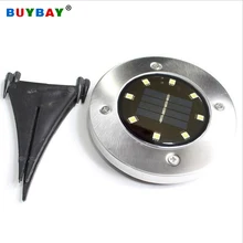 Водонепроницаемый LED Солнечный свет Открытый Солнечный под землей Пол Солнечный Свет декор сада свет Путь Первый Лампа