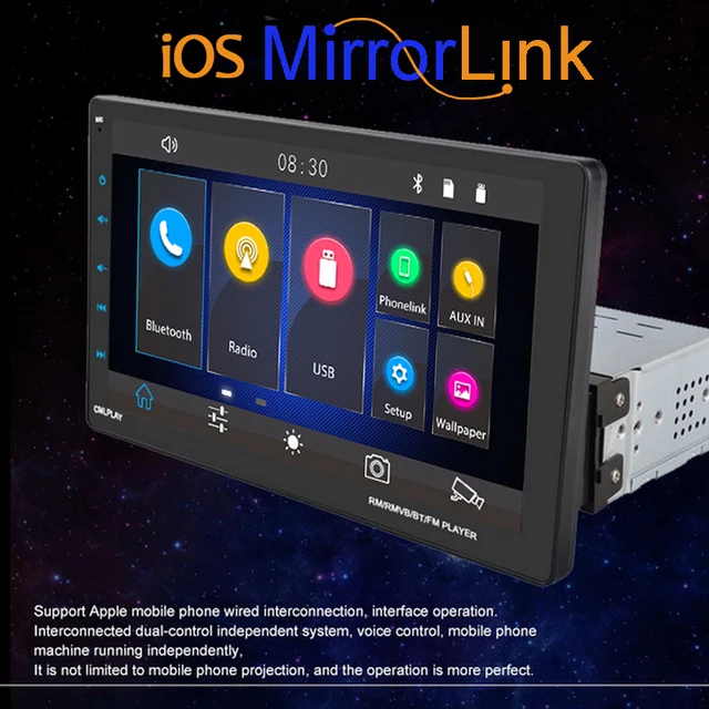 9 Inch Touch Screen Car Radio Multi-language Fm 9010c 12v Colorful 