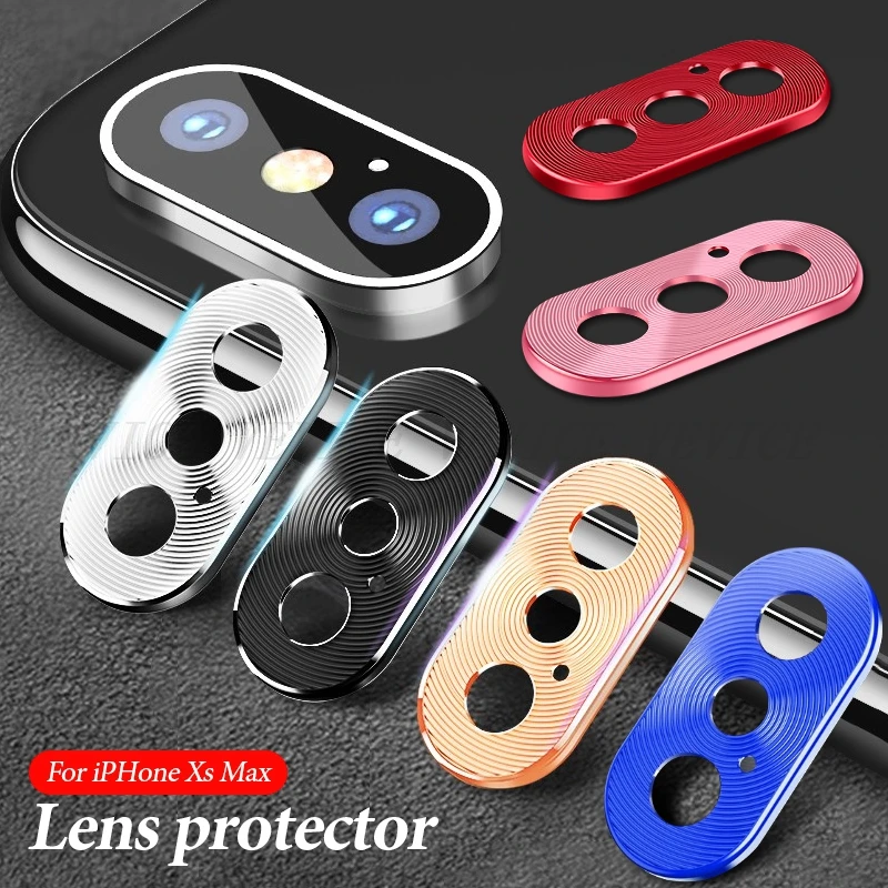 Luxury Plating Camera Protector Metal Ring For iPhone X XS XR Case On 7 8 Plus Max Rear Lens Protective Cover |