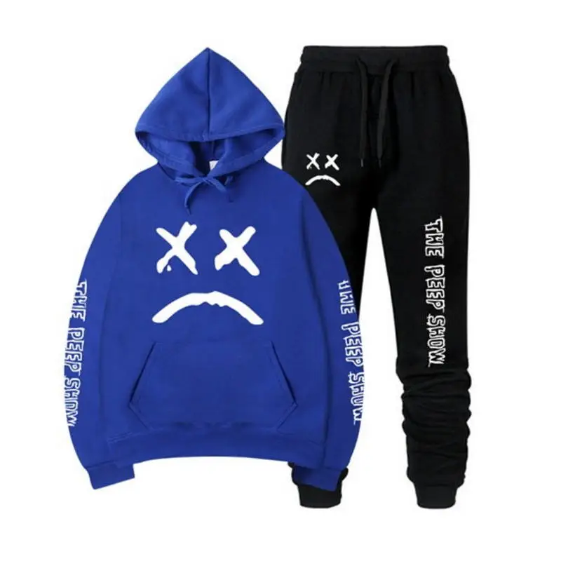 sun hoodie RIP Lil Peep Hoodies Sweatshirt + Sweatpants Suits Men Women Hip Hop Lil Peep Cry Baby Pullover Two Piece Set Sudaderas gray hoodie Hoodies & Sweatshirts