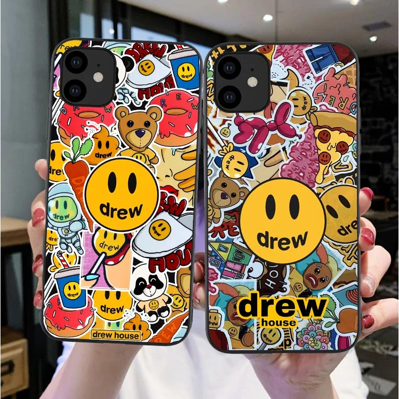 Роскошный брендовый Мягкий силиконовый чехол Justin Bieber drew house для iphone 11 12 Pro Max SE 2020 6