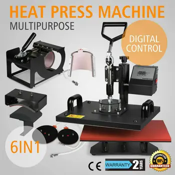 

Heat press multifunction sublimation heat press machine 6 in 1 digital LCD temperature control heat press machine Transfer Subli