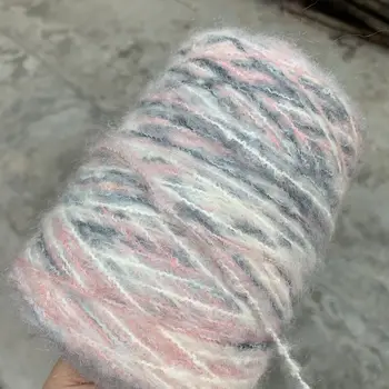 

Limited 500g unique fancy space dye Soft plush mohair wool knitting yarn Hand weaving Sewing Organic yarn crochet thread X5140