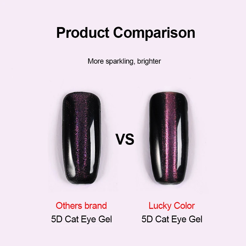 Günstige 6 teile satz Glück Farbe 9D Magie Chamäleon Katzenauge Nagel Gel Polish UV Gel Lack Laser Holographische Glitter Gel tränken Weg Von Kunst Kits