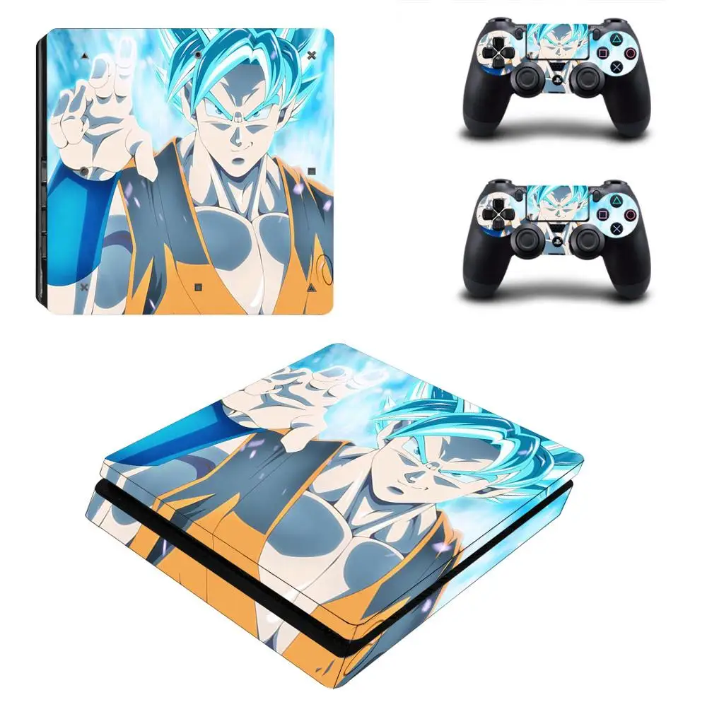 Dragon Ball Z Super PS4 Slim Stickers Play station 4 Skin Sticker Decals For PlayStation 4 PS4 Slim Console and Controller Skin