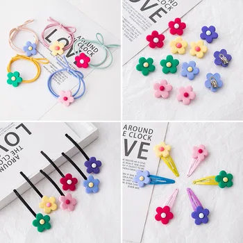 

Lovely Daisy Resin Candy Color Girls Hairpins Hair Clip Kids Headwear Bracelet Necklace Children Accessories Baby BB Clips