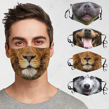 

Filter Cotton Mask pro Of Personality 3D Digital Printing Face Mask Cloth Mouth Mask Face Mask Washable Mouth Mask Reuseable