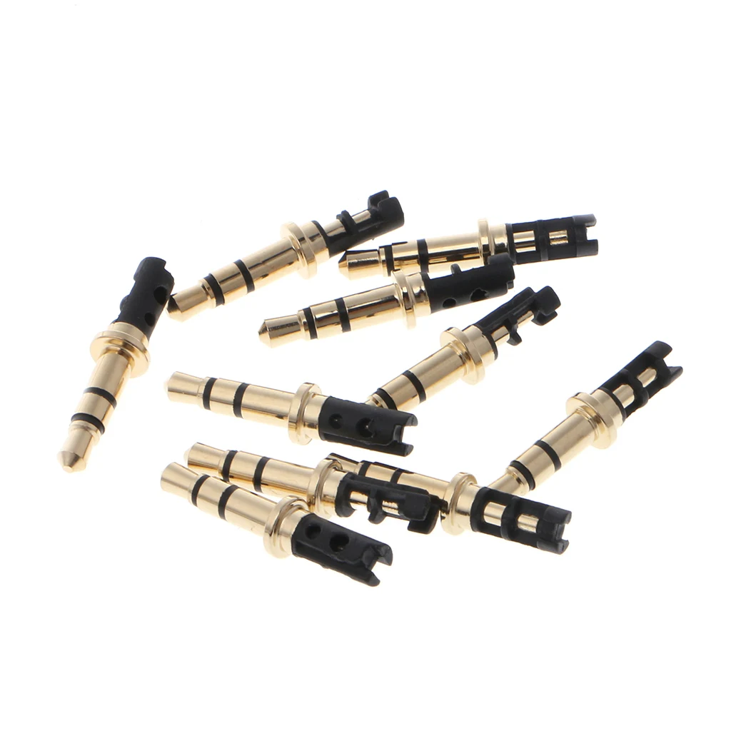 

10 Pcs 3.5mm Male Plug 3 Pole Soldering Earphone Headphone Audio Jack Adapter