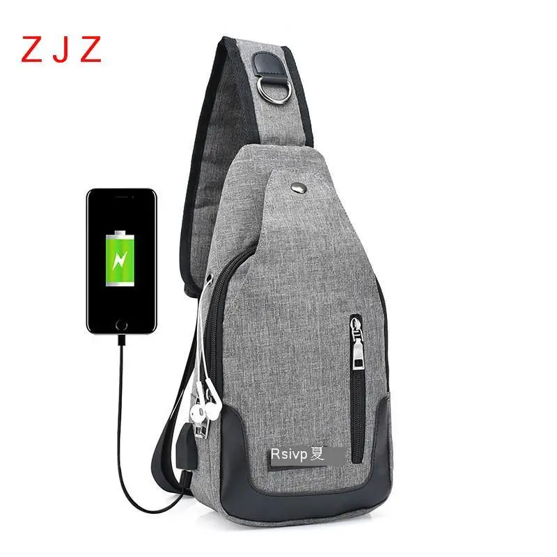 

2019 Man Single Shoulder Package Trend Leisure Time Chest Bag Diagonal Polyester Fiber Wear-resisting Waterproof Package