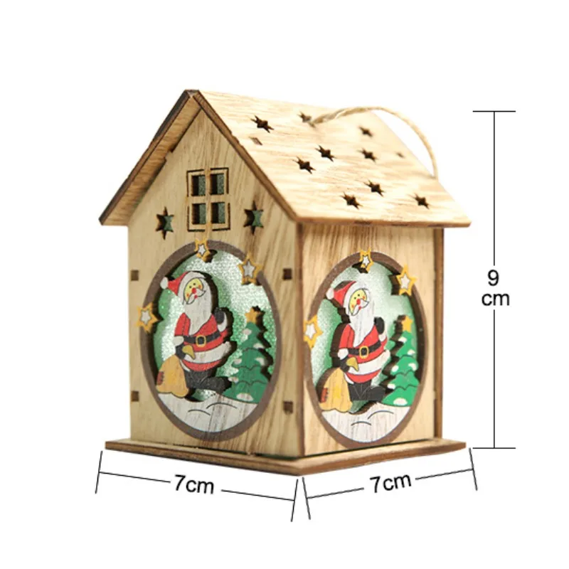 Рождественская елка, светодиодный гирлянда, деревянная гирлянда с домиками, светодиодный светильник для декора комнаты, праздничная гирлянда для свадебной вечеринки, новинка, ночник
