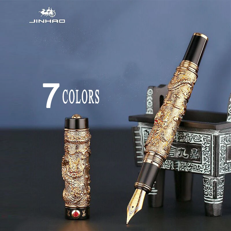 Jinhao роскошные ручки с двойным драконом чернилами для письма подарочные