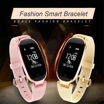 

Women's Bluetooth Smart Watch Fashion Ladies Heart Rate Monitor Bracelet Fitness Tracker Waterproof Smart watch for Android IOS