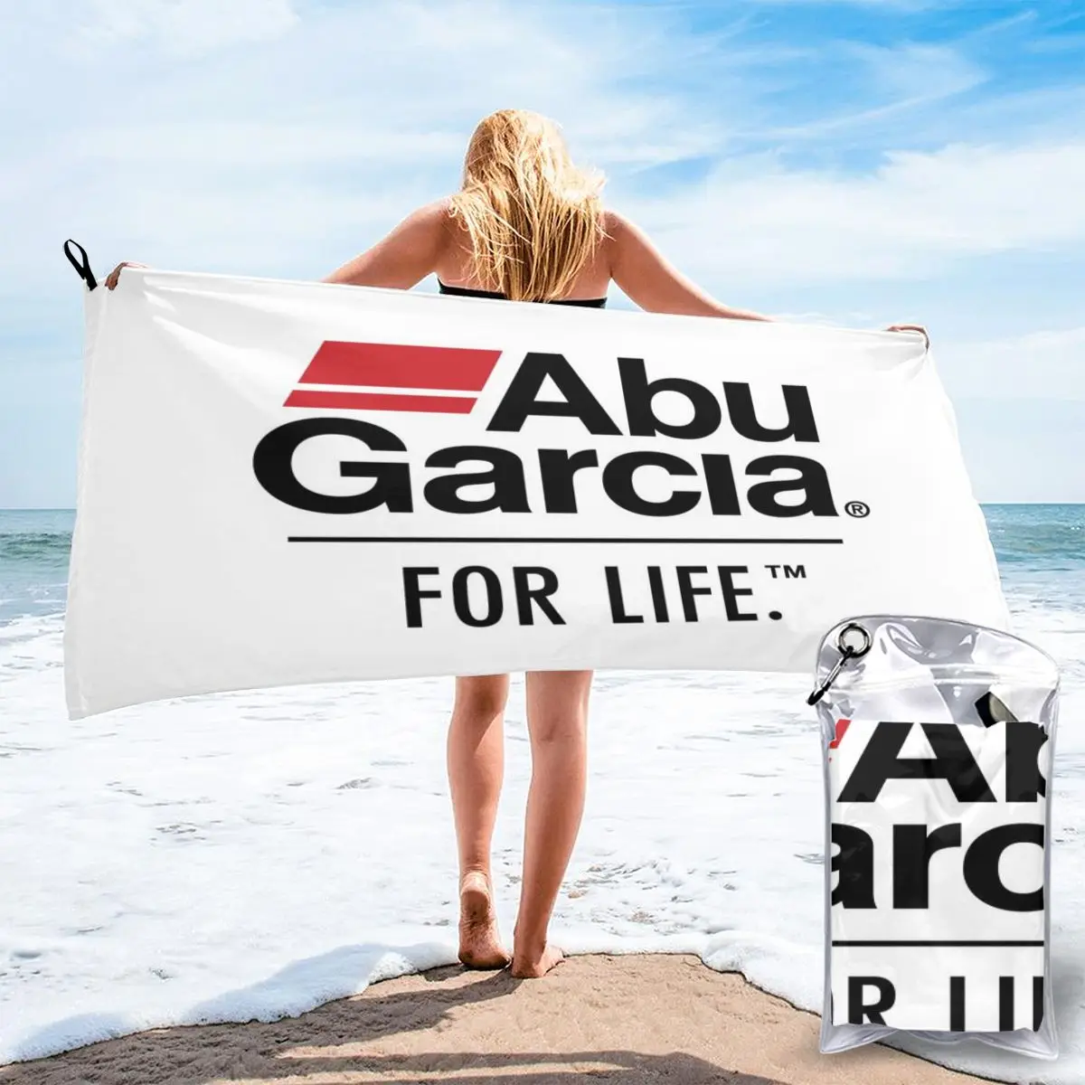 Большой Пляжный полотенце Abu Garcia 4 банное дорожное плавательное с капюшоном для