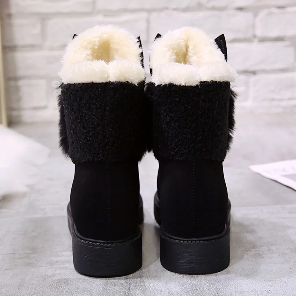 Женские зимние ботинки; ботинки на массивном каблуке; женские модные теплые зимние полусапоги на плоской подошве с рисунком; ботинки; Повседневная обувь;# g4