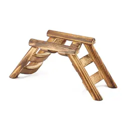 Забавная игрушка для маленьких домашних животных лестница отдых птица хомяк упражнения деревянный мост аксессуар легкая игровая мышь