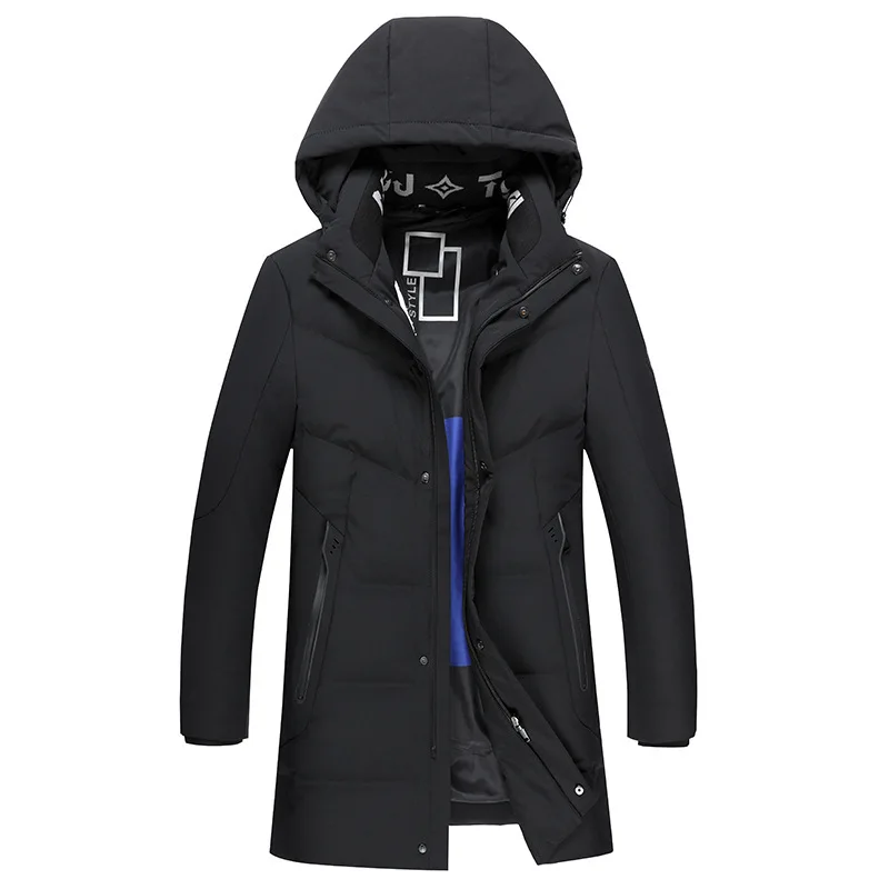 

Middle-aged And Elderly Down Jacket Male Dad Pack Medium Length Money Thicken Plus Fat plus Size Fat Man Winter Down Clothes
