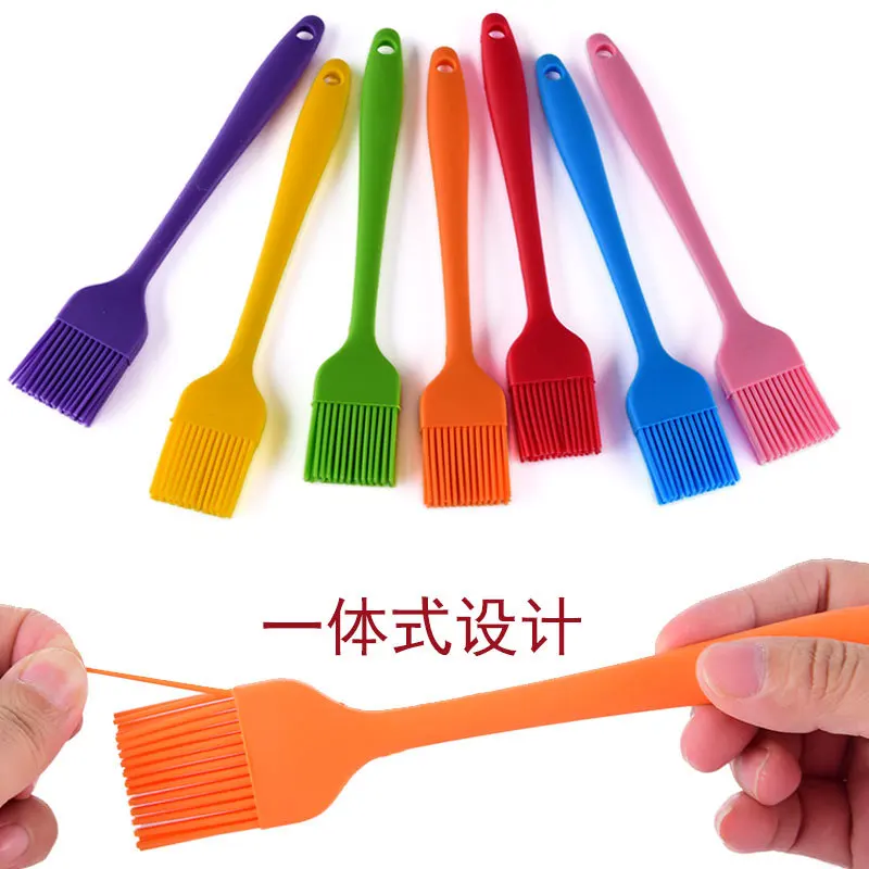 jia ju Large Size All Edges Included One-piece Handle Silica Gel Brush Milk Brush Sweep BBQ Brush Cake Bakery Pancakes Oil Brush