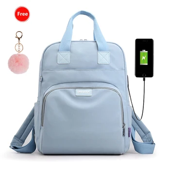 

New Female USB Charging Backpack Fashion Women School Bags College School Bagpack Harajuku Travel Shoulder Bags For Teenage Girl