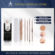 

4pc Rose Gold Acne Extractor Remover Blackhead Pimple Needles Blemish Treatments Deep Cleansing Face Care Tool Set Dropshipping