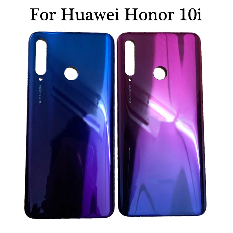 Черный, синий, красный, 6,2 дюйма, для huawei Honor 10i HRY-LX1T, задняя крышка, крышка для батареи, корпус, чехол, запасные части для задней части стекла