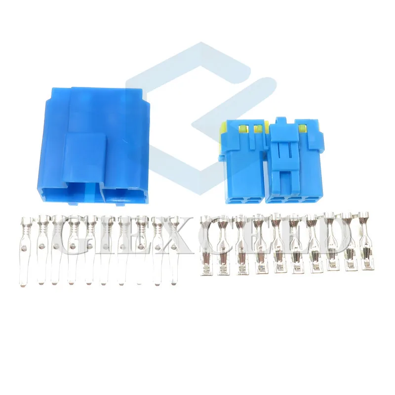 2 Sets 10 Pin 7122-1700 7123-1700 Automotive Female Male Connector AC Assembly Auto Audio Cable Sockets