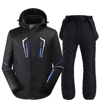 

Ski Suit Men Skiing and Snowboarding Sets Super Warm Waterproof Windproof Snowboard Fleece Jacket+pants Winter Snow Suits Male