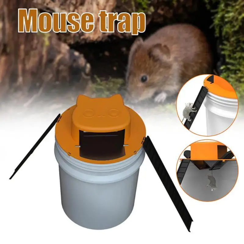 Slide Bucket Lid Mouse Trap Reusable Smart Flip Slide Rat Trap Bucket With Compatible Quick
