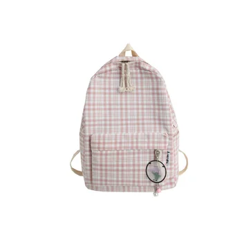 

new Korean version of the simple and wild ladies backpack multi-function large-capacity breathable schoolbag canvas bag