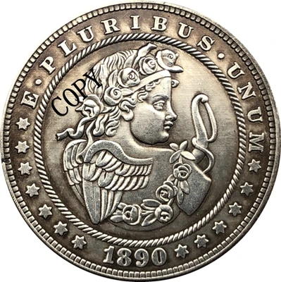 Никелевая монета Хобо 1890-CC США доллар Моргана тип копии 166 | Дом и сад
