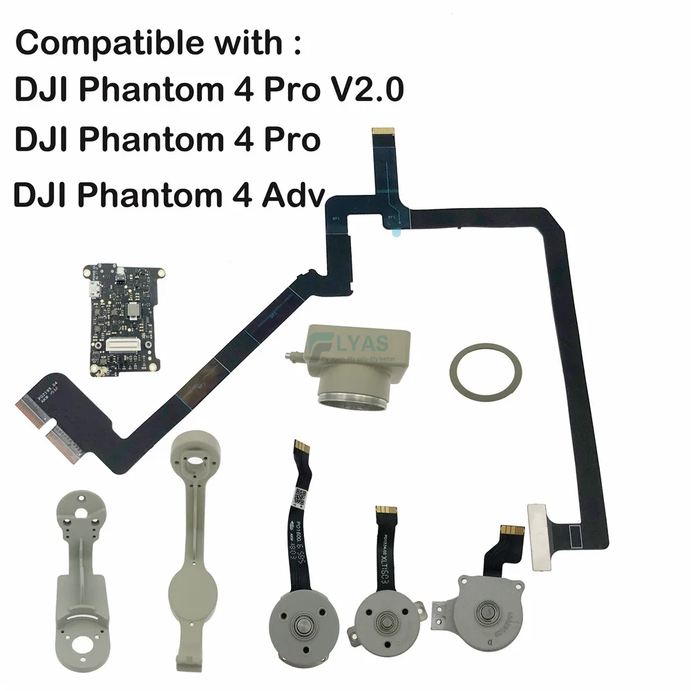 DJI Phantom 4 Pro/Adv/V2.0 Gimbal Camera Part - Yaw/Roll/Pitch Motor/Arm Flexible Flat Cable Frame Lens Glass Power Board | Электроника