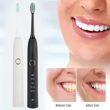 Ультразвуковая электрическая Водонепроницаемая зубная щетка для чистки зубов мягкая щетка для волос для взрослых анти-Грязная защита от утечки электричества зубная щетка
