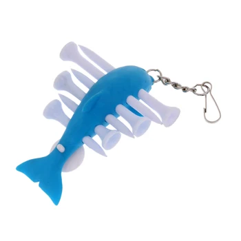

5 Pieces Golf Tee Holder With Tees Ball Maker Plastic Key Chain
