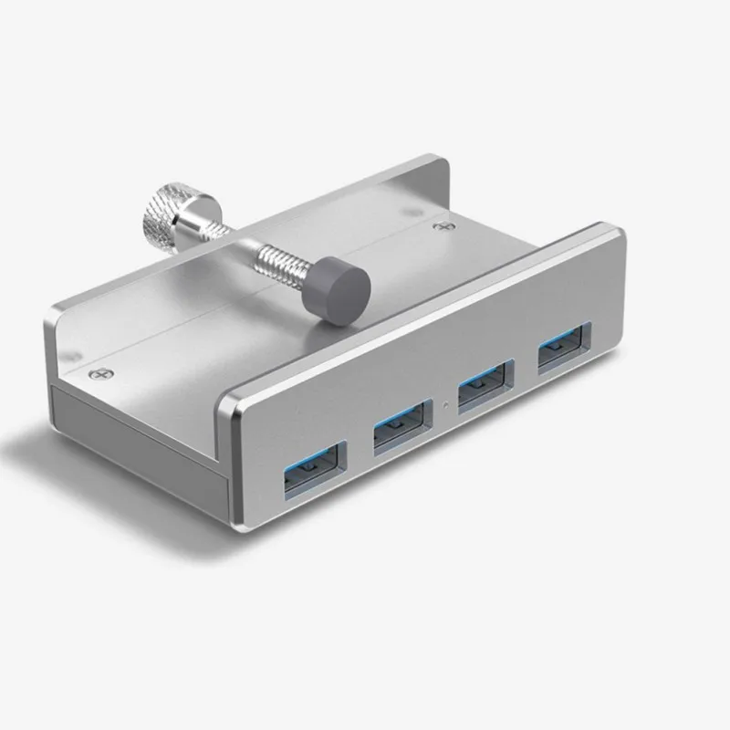 Универсальный usb-хаб 4 порта USB 3,0 зарядный концентратор зажим алюминиевый сплав портативная туристическая станция высокого качества для ноутбука