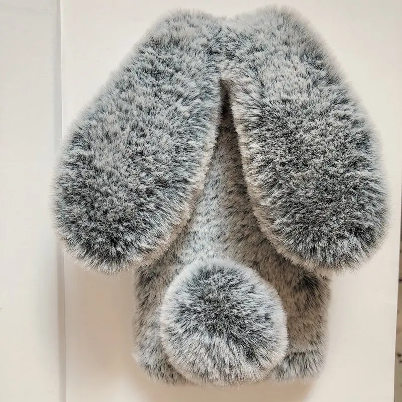 

Xiaomi Redmi Note 8 Pro Case Shockproof Phone Case For Redmi Note 8 Pro Cute Furry Rabbit Ears Winter Keep Warm Protection Cover