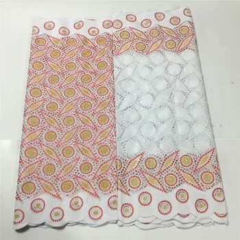 

African bazin riche fabric french lace 5yards +5yards 100%cotton embroidery lace bazin riche brode nigerian fabric lc19-85