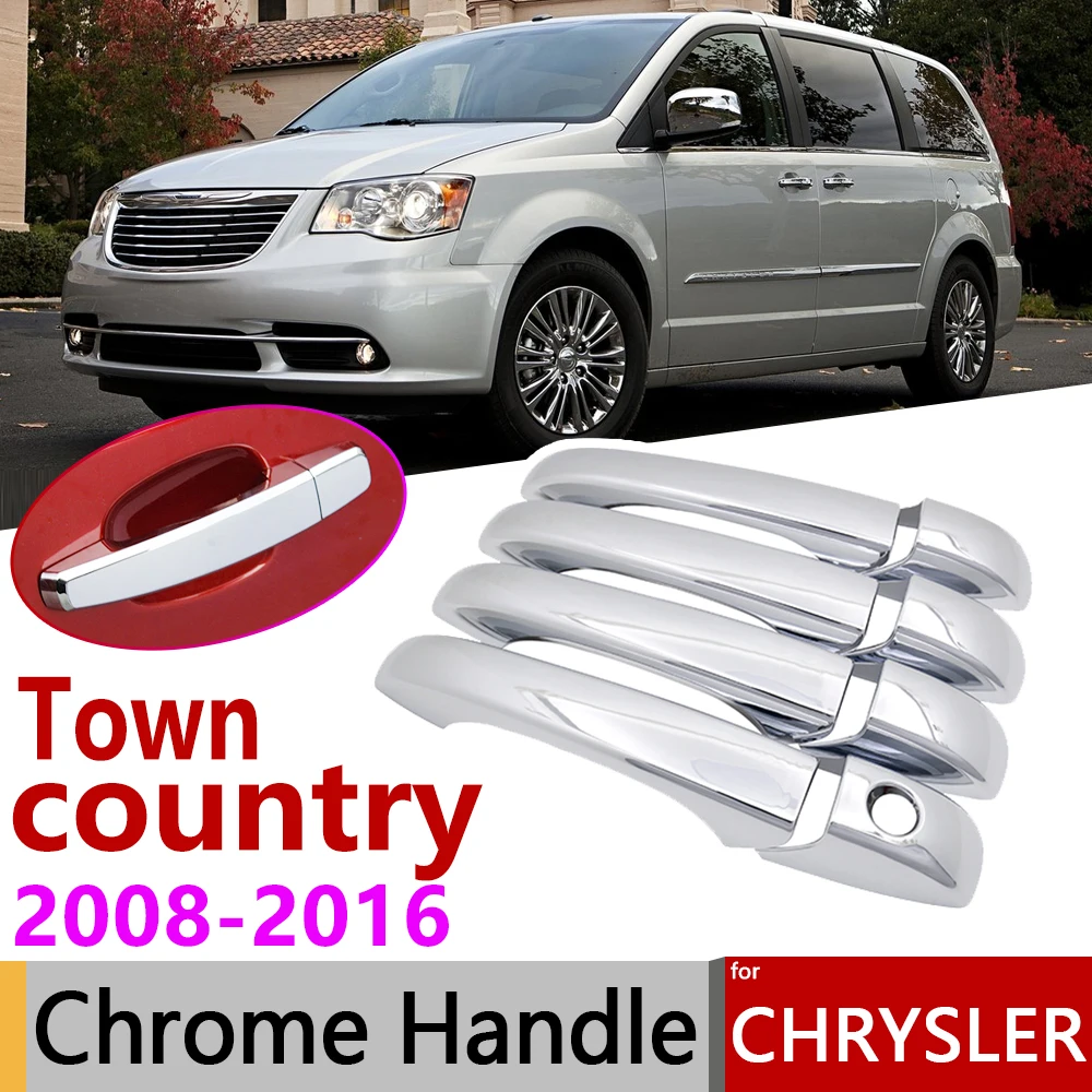 Хромированная крышка ручки двери для Chrysler city & кантри Voyager Dodge Caravan VW Routan Ram C/V 2008 ~ 2016
