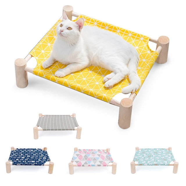 Elevated Wooden Cat Bed 2
