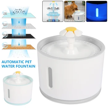 

2.4L Automatic Pet Water Fountain Pet Cat Fountain Drinking LED Automatic Dog Cat Water Bowl Feeder USB Pet Drinking Dispenser