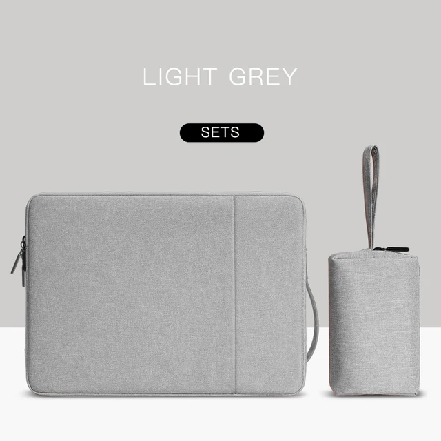 Laptop Case Waterproof Notebook Sleeve 13.3 14 15 15.6 inch For Macbook M1 Air Pro HP Acer Xiami Huawei Lenovo Laptop bag cover LIGHT GREY SETS