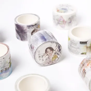 

NEW Decor Beautiful Romantic Ancient Style Courtyard Beauty Washi Tape Set Scrapbooking Stickers Masking Tape Kawaii Papeleria