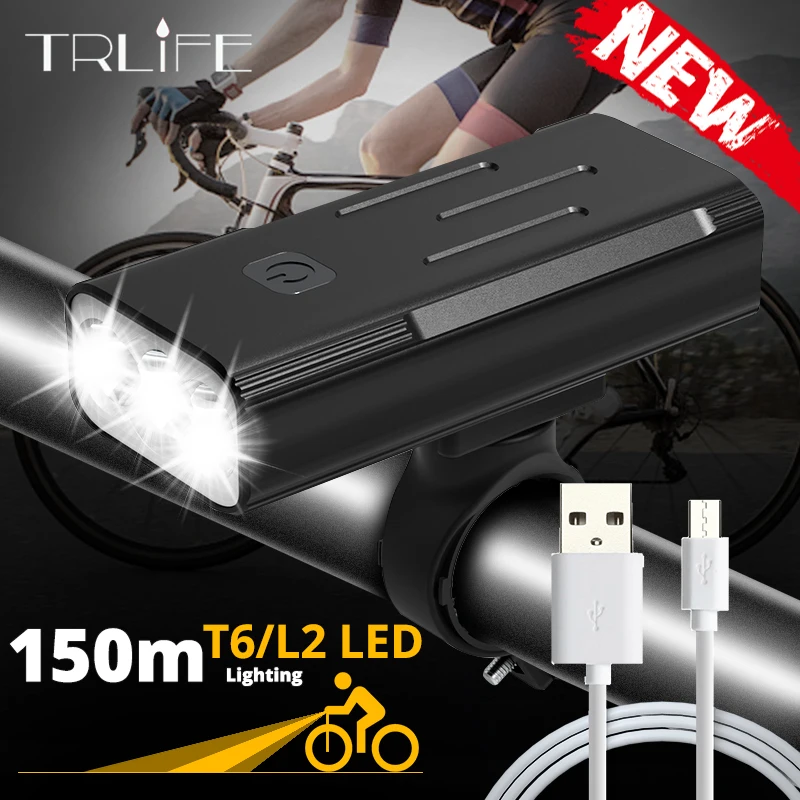 5200 мА/ч, USB, Перезаряжаемые Bickcle светильник 3* T6/L2 передняя фара для велосипеда светильник Мощность Bank велосипедная вспышка светильник 3 режима Водонепроницаемый лампа