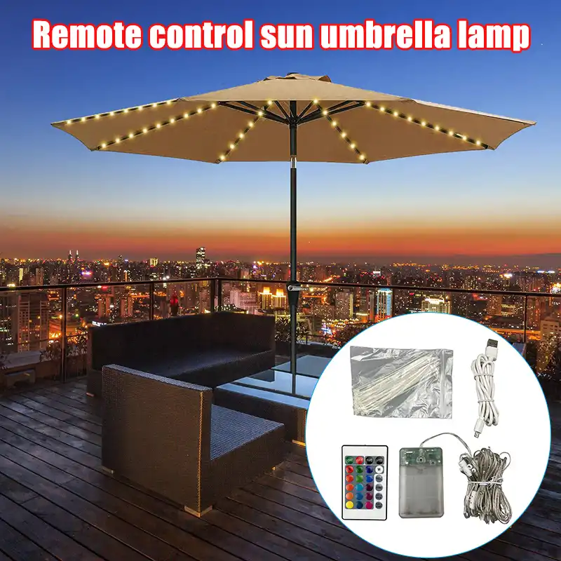 Patio Umbrella Light String Lights 8 Brightness Modes 104 Led 3aa Battery Operated Waterproof Outdoor Umbrella Light Tn9 Aliexpress
