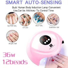 Светодиодный 36 Вт УФ-гель для отверждения ногтей машина для дизайна ногтей USB лампа светильник для ногтей Гель-лак сушилка