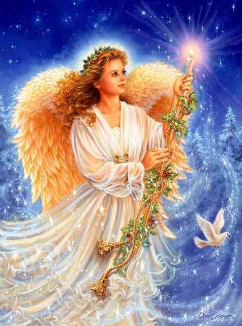 Angel Girl картина 5D алмазная вышивка крестиком религия Алмазная вышивка настенный стикер с пейзажем полная Алмазная мозаика 1Ts09 - Цвет: 1Zj01-12