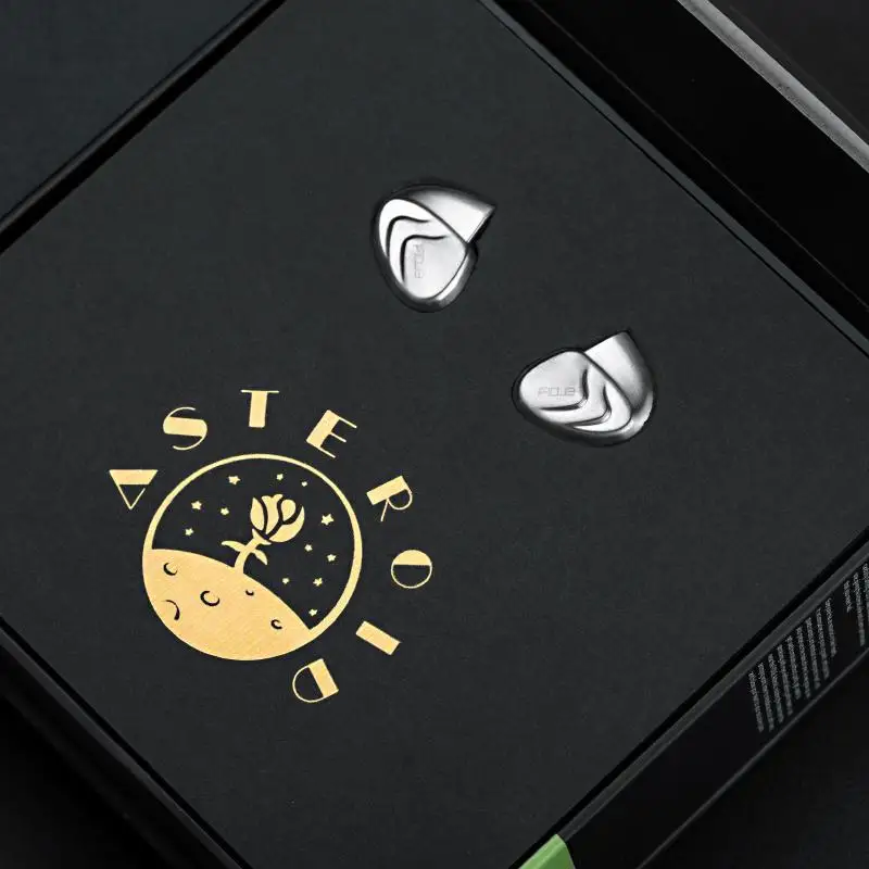 Fidue Asteroid Dual Dynamic Graphene Piezoelectric Ceramic Metal HIFI Music Monitor Audiophile MMCX Earphones Earbuds Hana Rouge