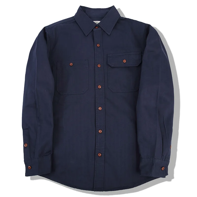 New Brand Solid Shirt Men Japanese Workwear Lapel Long Sleeve Kahki Shirt Cardigan Male 2021 Autumn Casual Streetwear Blouses