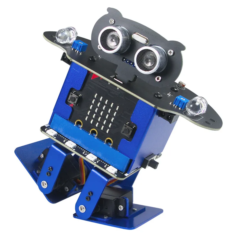 

Xiao R HappyBot Microbit Smart Programmable Obstacle Avoidance APP/Stick Control RC Remote Control Dancing Robot Toys