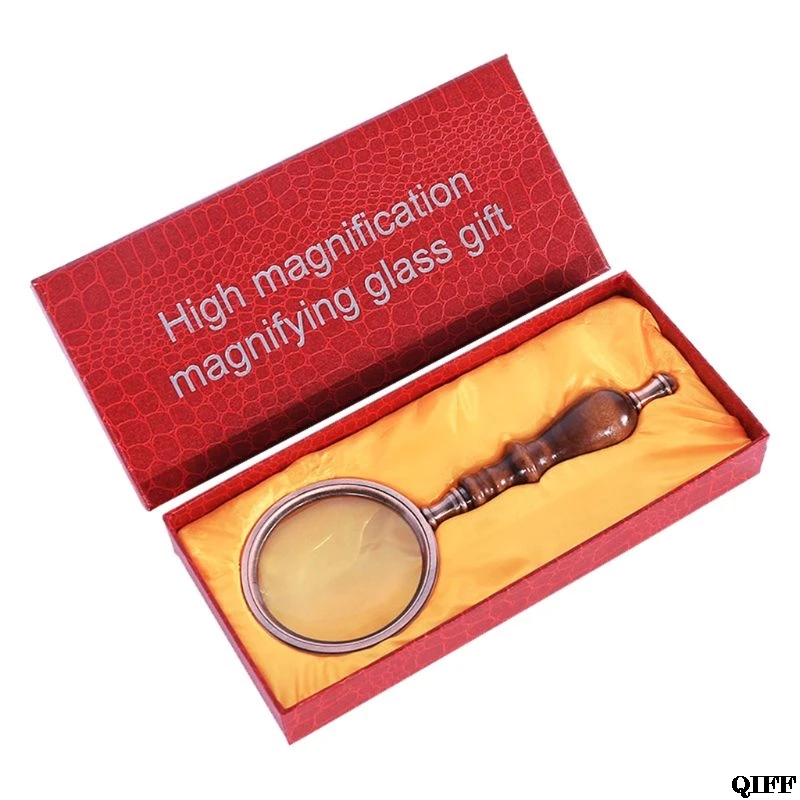 

Handheld Magnifier, Antique Handle Magnifier 10X Reading Magnifying Glass Loupe Magnifier for Reading Book, Inspection, Coins