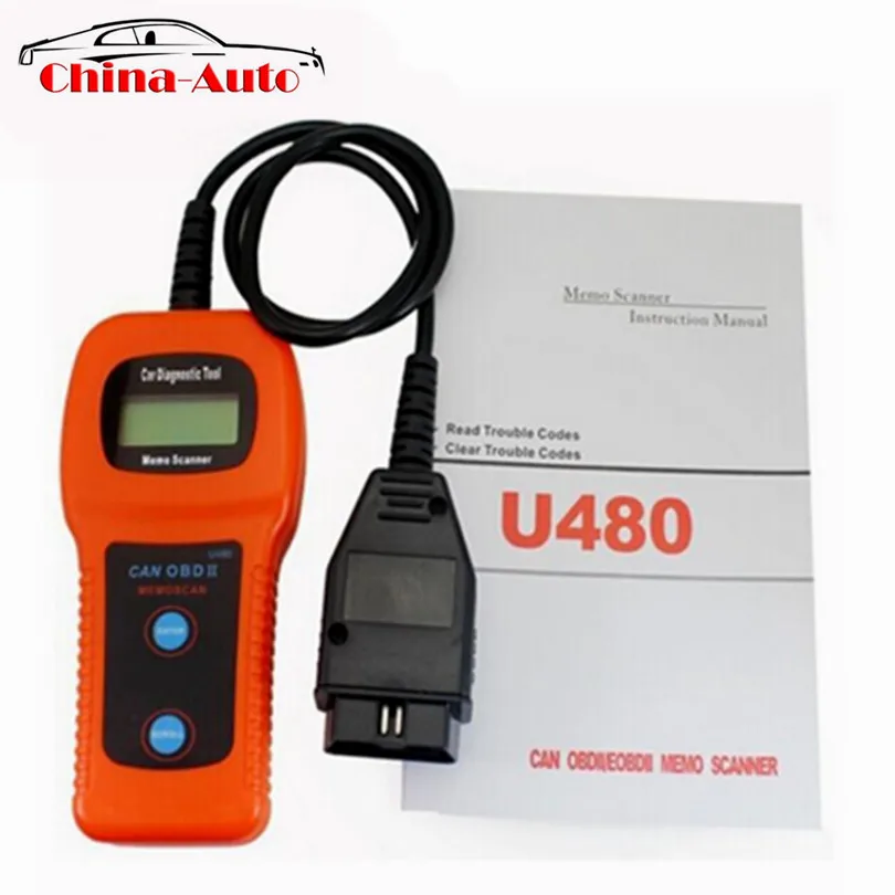 U480 OBD2 подключению CAN-шины/двигатель считыватель кода Memoscan U480 OBD2 OBDII автомобиля или Грузовик Авто для диагностики двигателя сканер